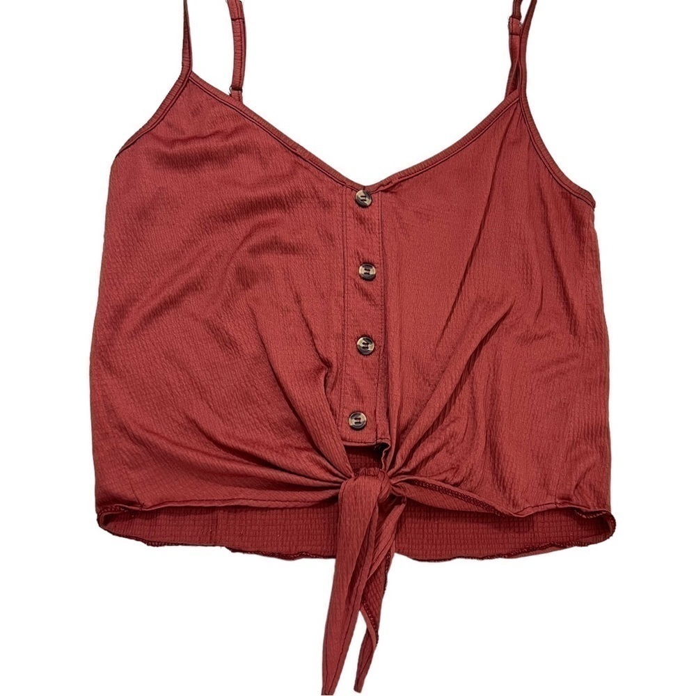 ZOY Lightweight Tie Front Tank Top